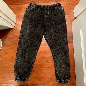 Size M black (white wash) joggers